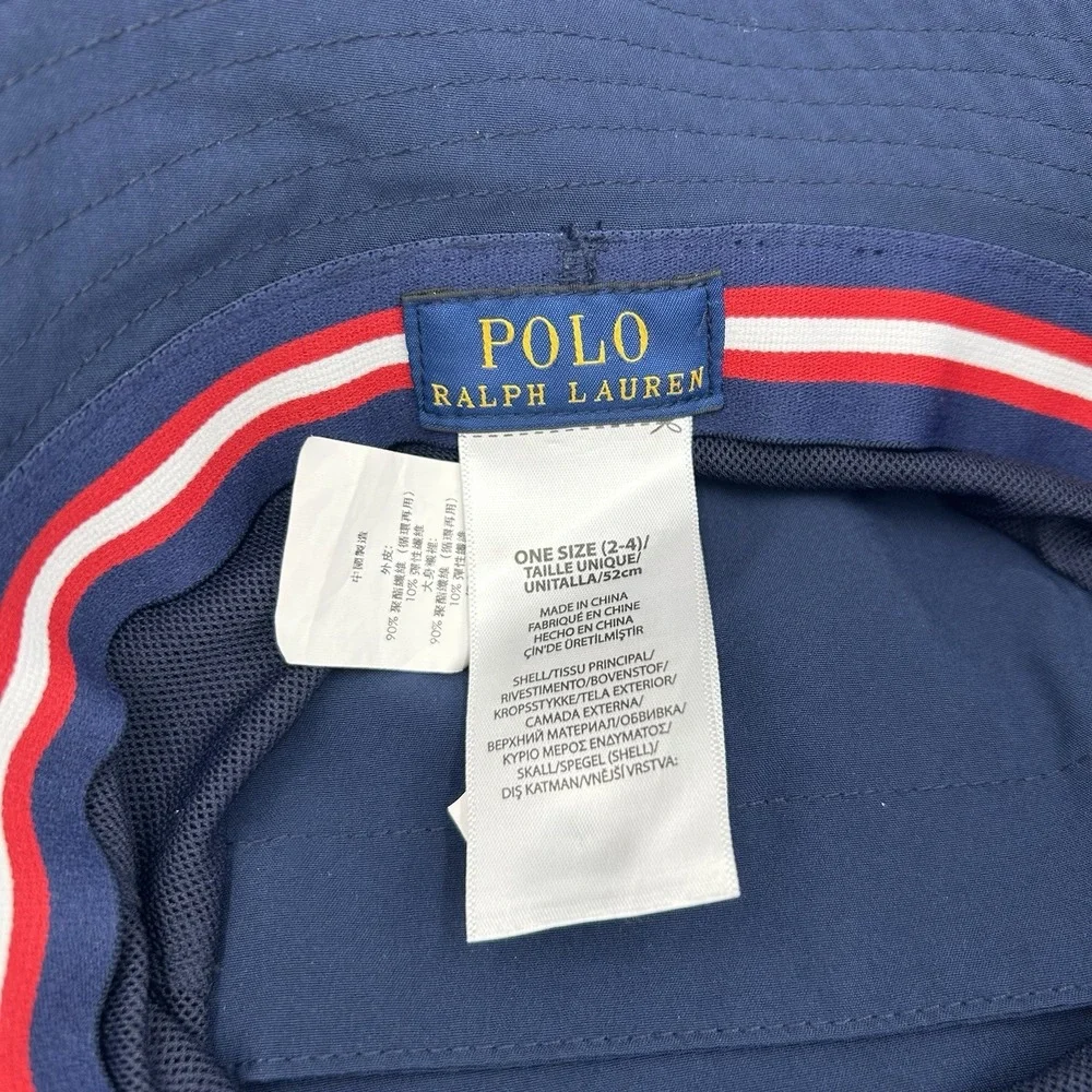 Polo Ralph Lauren Blue Bucket Hat Toddler Size 2-4 Cotton Pony‎ Logo